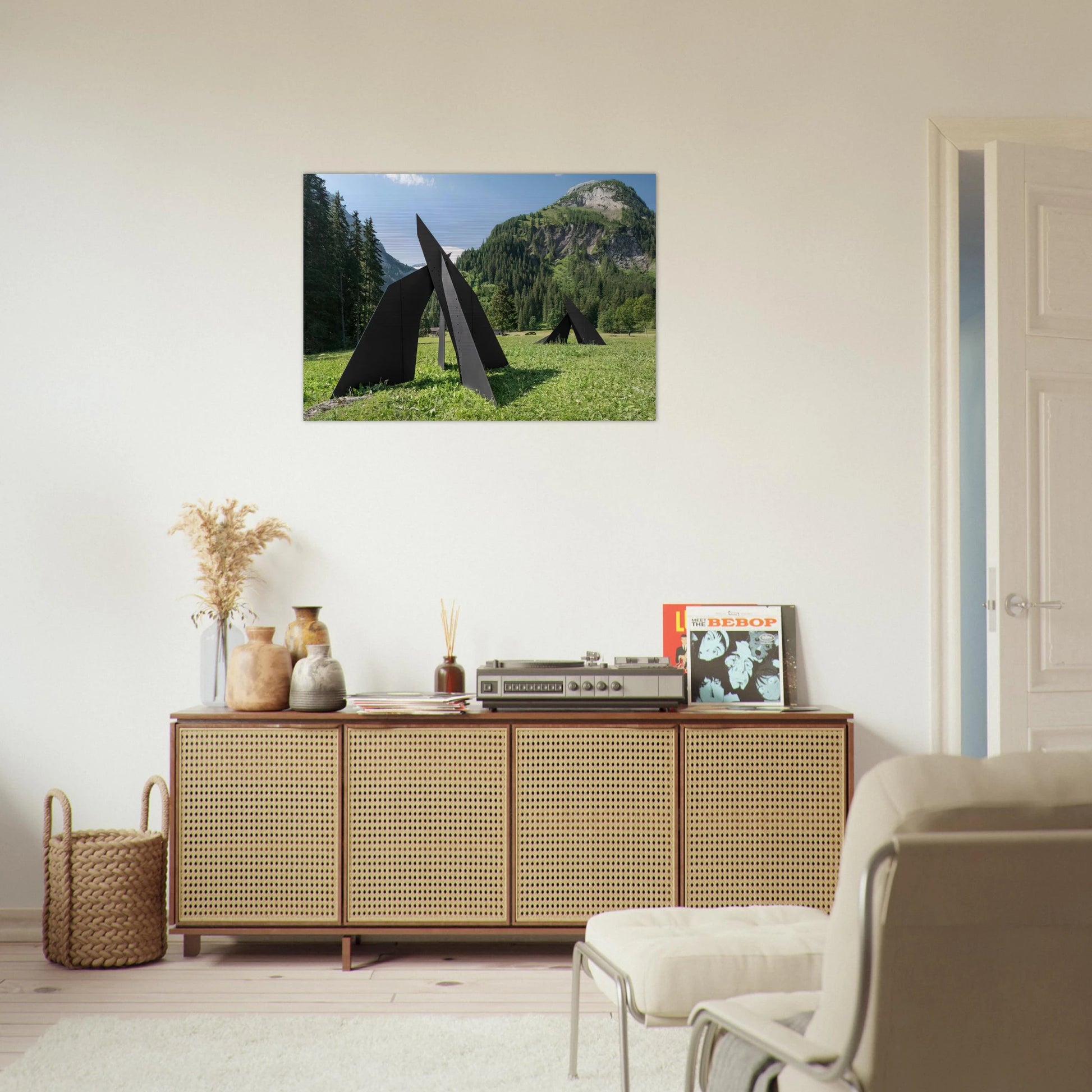 FOUR PLANES ESCARPE 1967 - Alexander Calder Brushed Aluminum Print - 70x100 cm / 28x40 inches | Alexander Calder Aluminum Print | Alexander Calder Prints