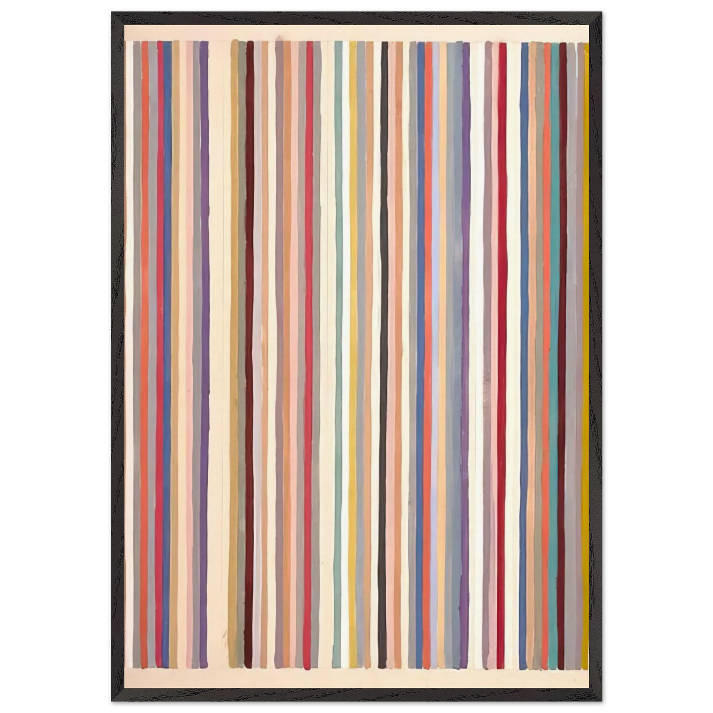 Circus - 1979 - Gene Davis 70x100 cm / 28x40 inches Framed Art Print – Black Wooden Frame
