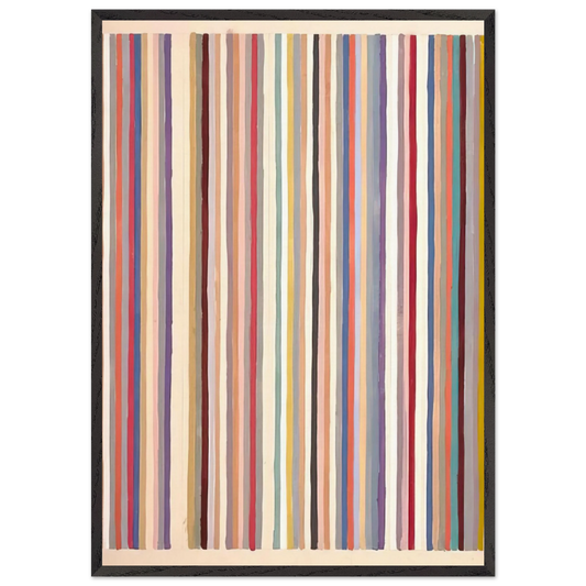 Circus - 1979 - Gene Davis 70x100 cm / 28x40 inches Framed Art Print – Black Wooden Frame