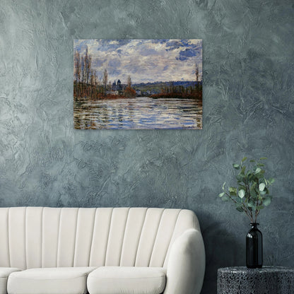 Flood of the Seine at Vetheuil - claude monet Brushed Aluminum Print - 70x100 cm / 28x40 inches | claude monet Aluminum Print | claude monet Prints