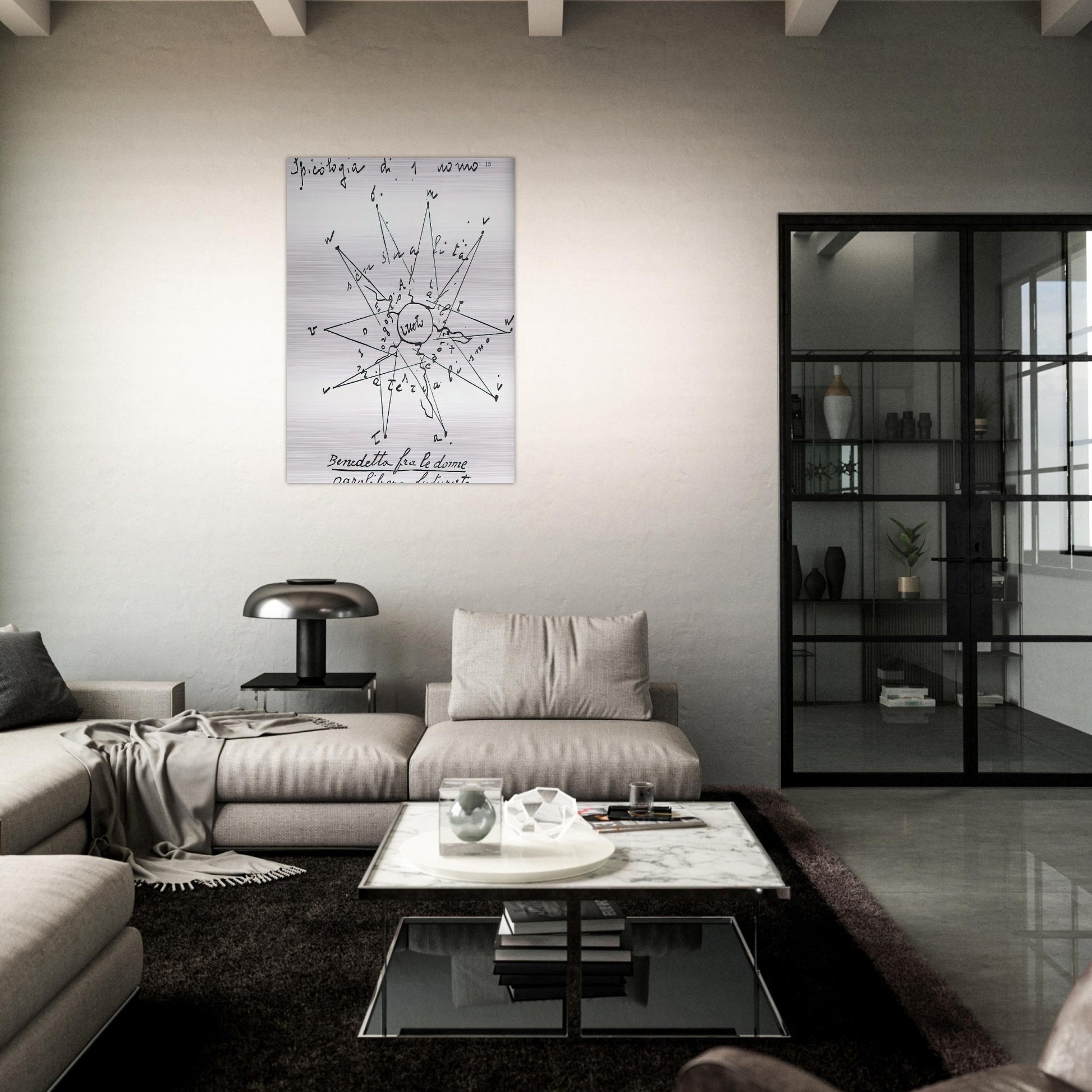 Spicologia di 1 Uomo - 1919 Italy - Benedetta Cappa Brushed Aluminum Print - 70x100 cm / 28x40 inches | Benedetta Cappa Aluminum Print | Benedetta Cappa Prints