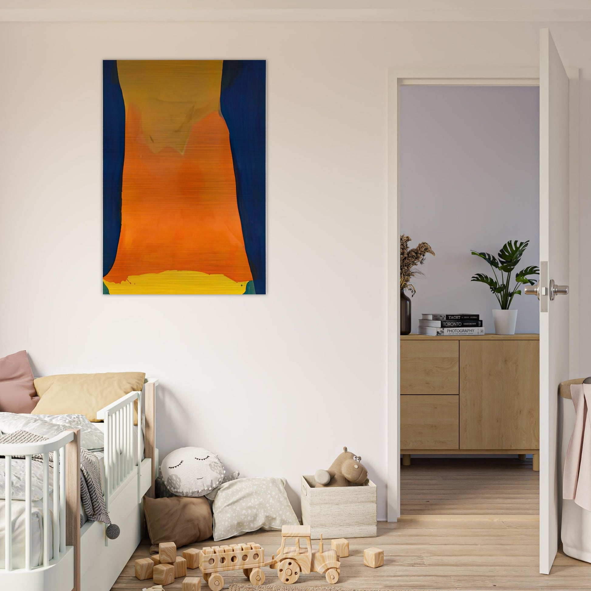 Orange Mood, 1963-64- - Helen Frankenthaler Brushed Aluminum Print - 70x100 cm / 28x40 inches | Helen Frankenthaler Aluminum Print | Helen Frankenthaler Prints