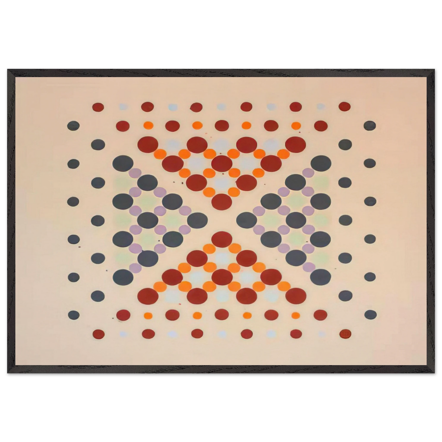 Untitled - 1962 N9 - Thomas Downing 70x100 cm / 28x40 inches Framed Art Print – Black Wooden Frame
