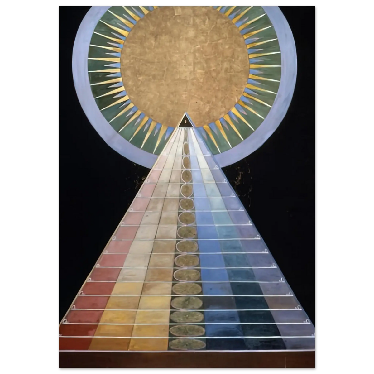 Hilma af Klint - ALTAR PAINTING 1915 Wall art - 30x45 cm / 12x18 Inches - Premium Wooden Framed Poster With Fine Art Paper - Black frame
