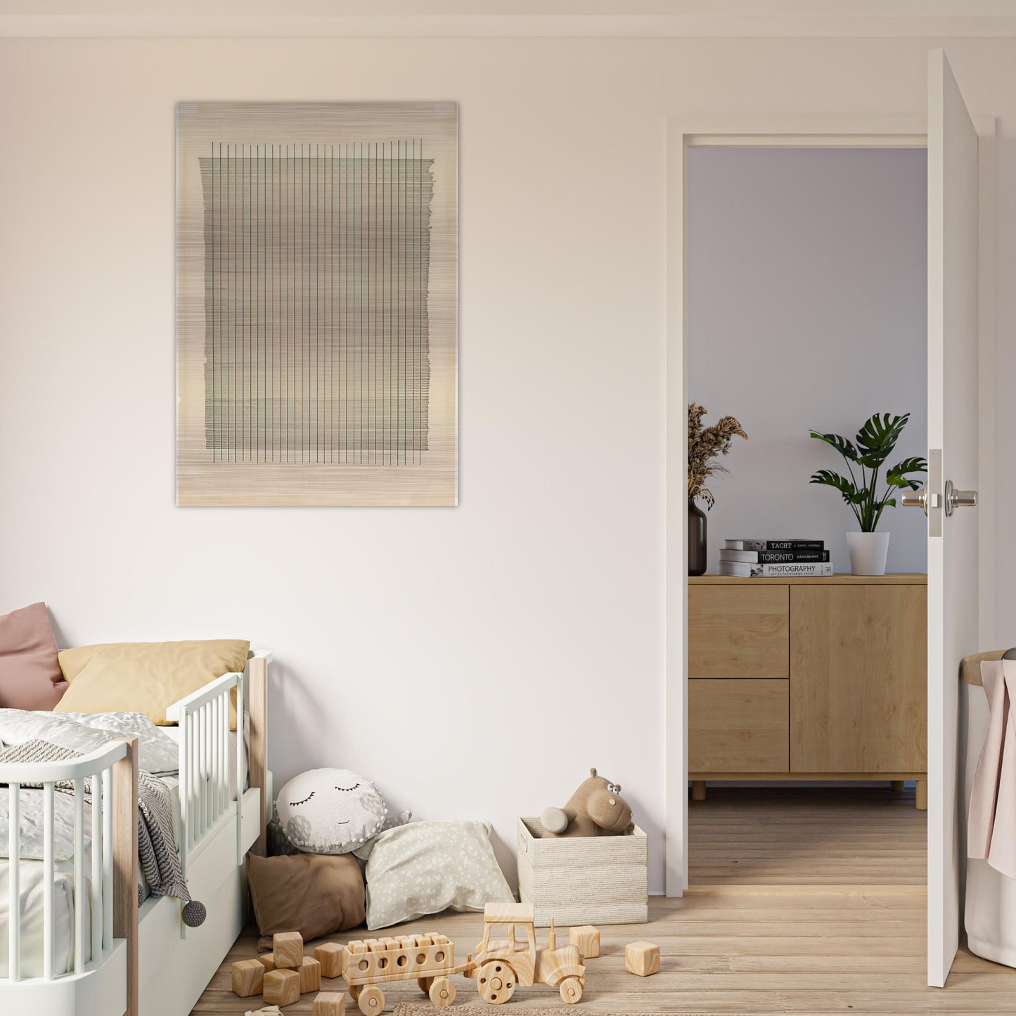 Tremolo - Agnes Martin Brushed Aluminum Print - 70x100 cm / 28x40 inches | Agnes Martin Aluminum Print | Agnes Martin Prints