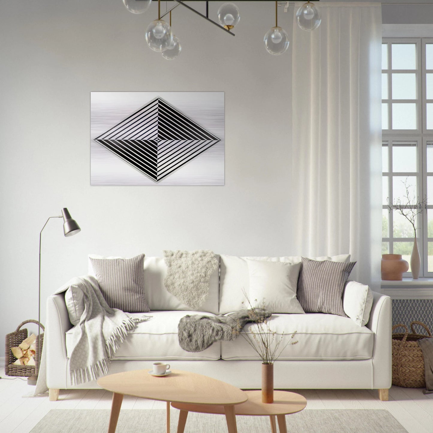 Black and White - 1952 - Carmen Herrera Brushed Aluminum Print - 70x100 cm / 28x40 inches | Carmen Herrera Aluminum Print | Carmen Herrera Prints