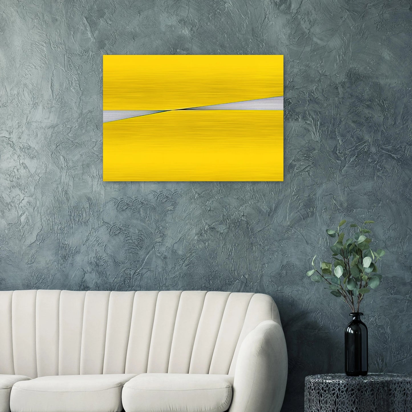 Amarillo - 1971 - Carmen Herrera Brushed Aluminum Print - 70x100 cm / 28x40 inches | Carmen Herrera Aluminum Print | Carmen Herrera Prints