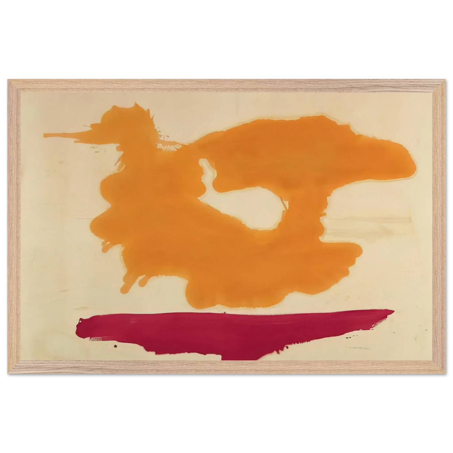 Helen Frankenthaler - Only Orange - 1963 Wall art - 50x70 cm / 20x28 Inches - Fine Art Poster - -