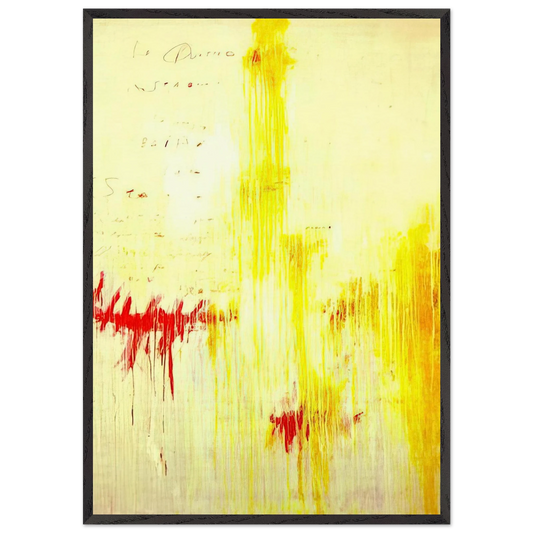 Quattro stagioni I Estate - Cy Twombly 70x100 cm / 28x40 inches Framed Art Print – Black Wooden Frame