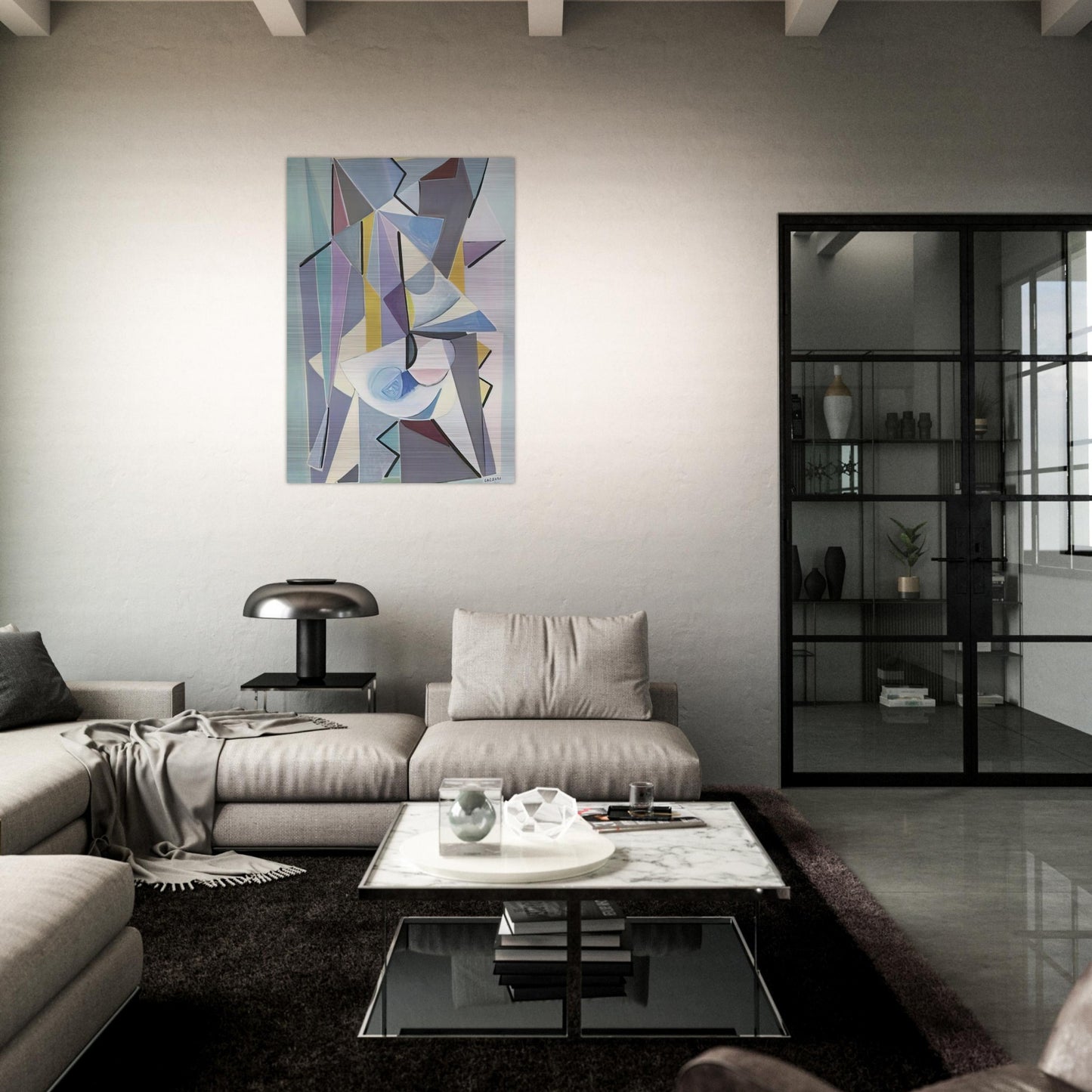 Composizione - 1951 - Bice Lazzari Brushed Aluminum Print - 70x100 cm / 28x40 inches | Bice Lazzari Aluminum Print | Bice Lazzari Prints