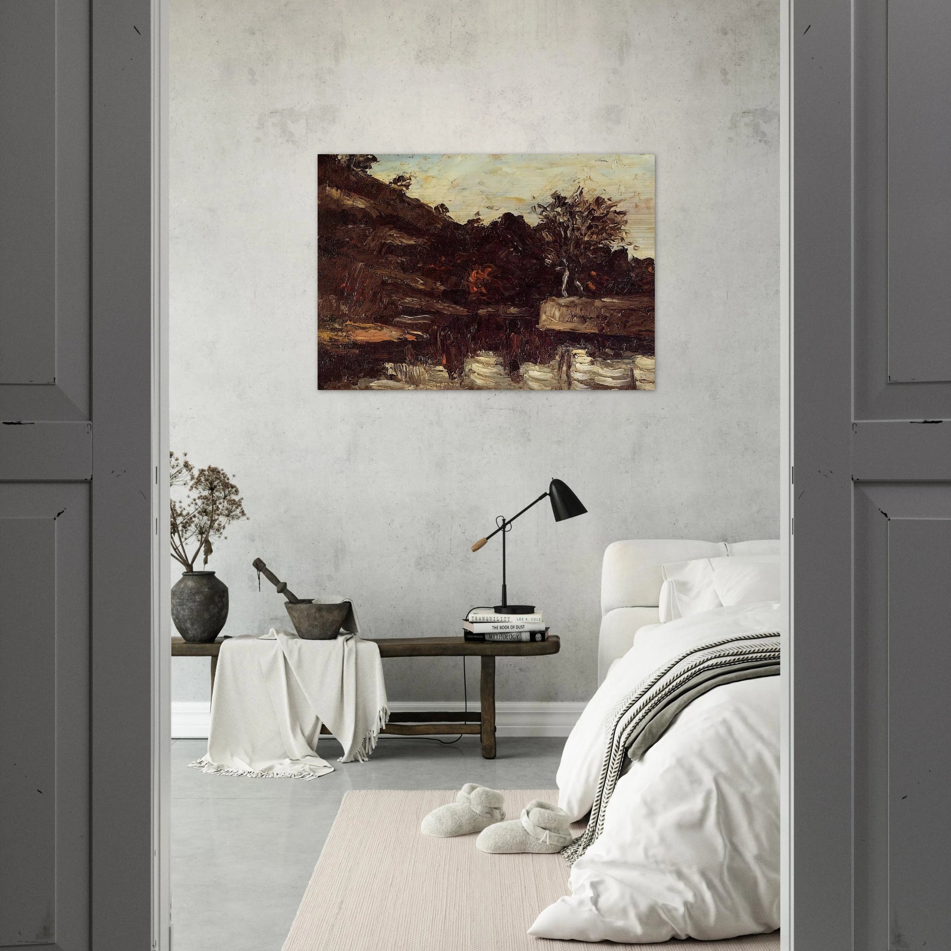Bend in the River - Paul Cézanne Brushed Aluminum Print - 70x100 cm / 28x40 inches | Paul Cézanne Aluminum Print | Paul Cézanne Prints