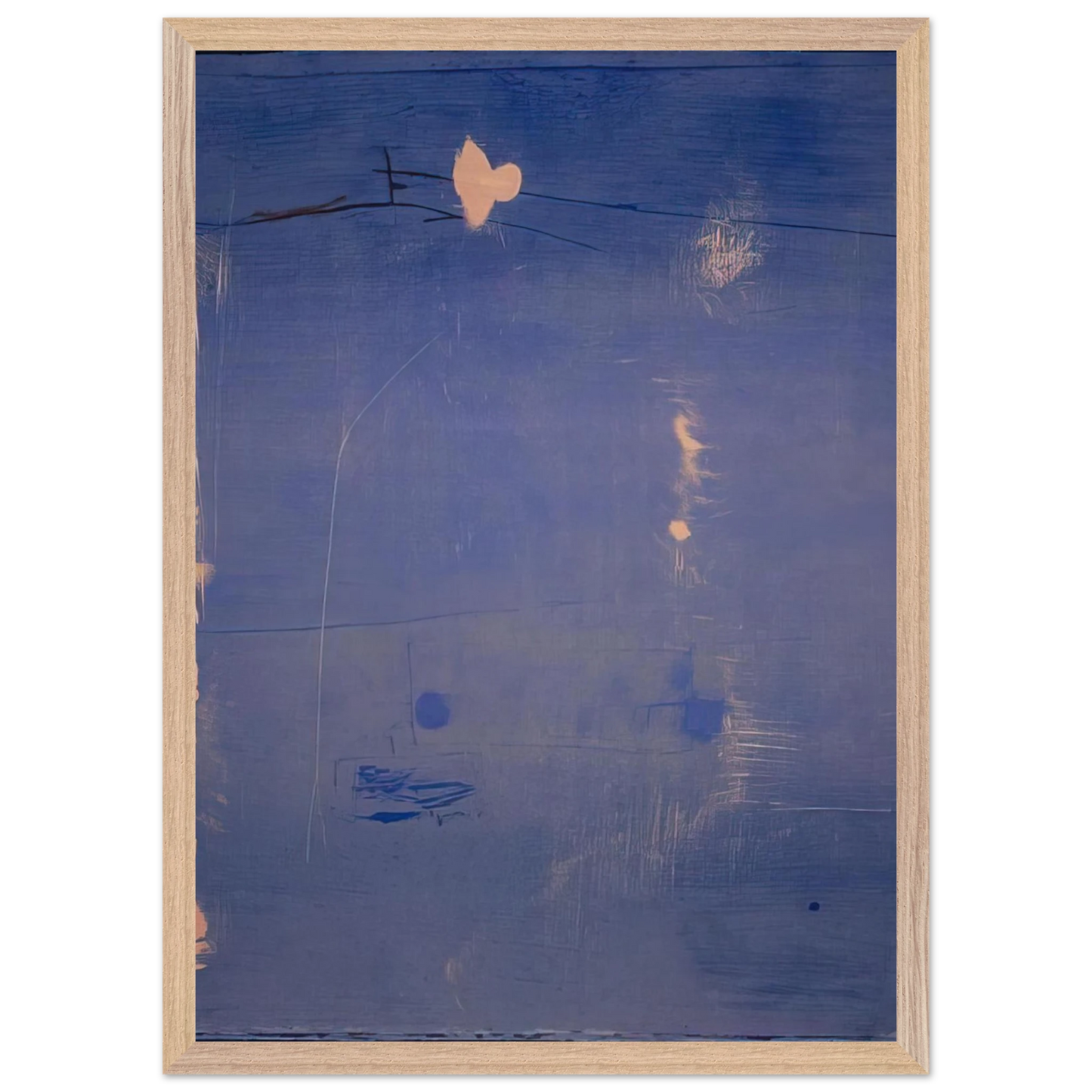 Helen Frankenthaler - Cameo - 1980 Wall art - 60x80 cm / 24x32 inches - Premium Wooden Framed Poster With Fine Art Paper-canvas - White frame
