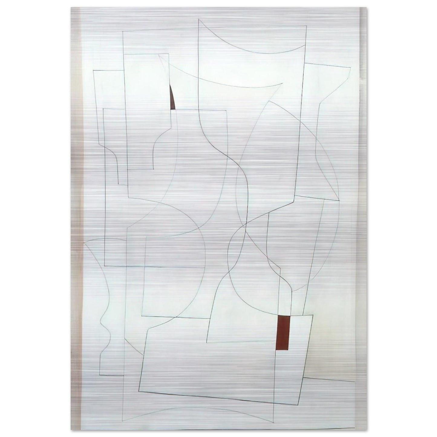July 27-53 ivory - 1953 - Ben Nicholson Brushed Aluminum Print - 70x100 cm / 28x40 inches | Ben Nicholson Aluminum Print | Ben Nicholson Prints