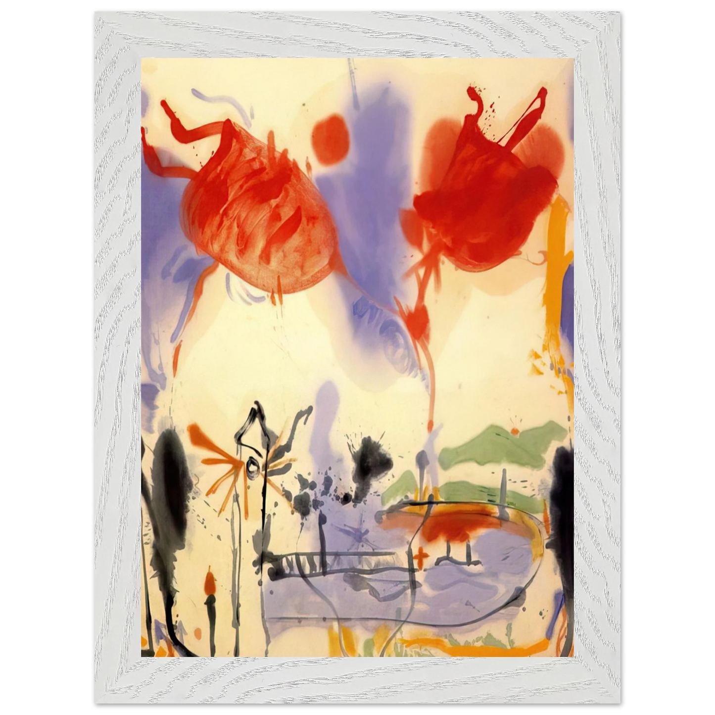 Helen Frankenthaler - Round Trip - 1957 Wall art - 40x50 cm / 16x20 inches - Fine Art Poster-canvas - -