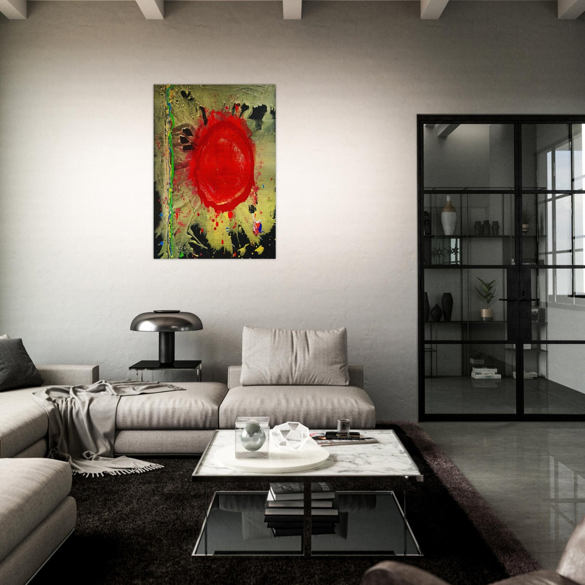 Warrior Universe - 2010 - John Hoyland Brushed Aluminum Print - 70x100 cm / 28x40 inches | John Hoyland Aluminum Print | John Hoyland Prints