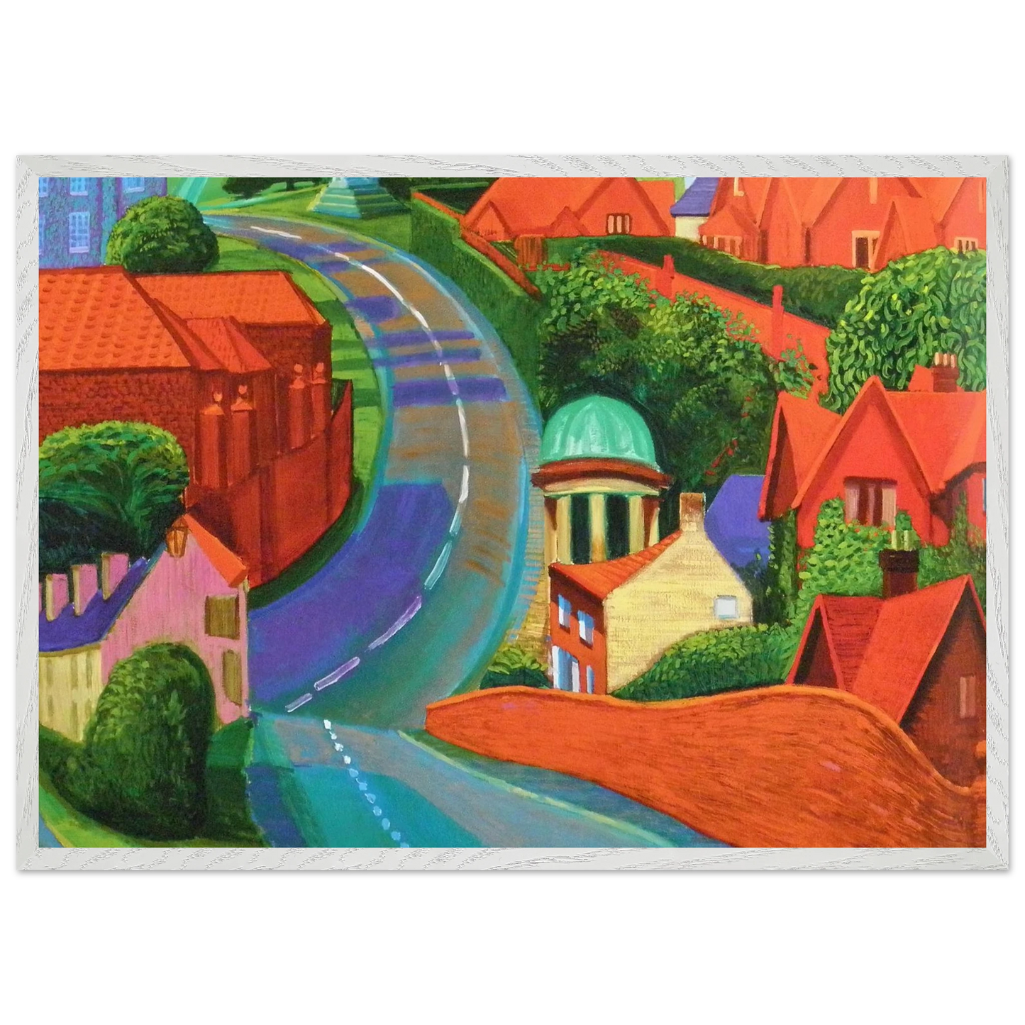 David Hockney - The Road to York Through Sledmere - A2 (42 x 59.4  cm) - Fine Art Poster-canvas - -