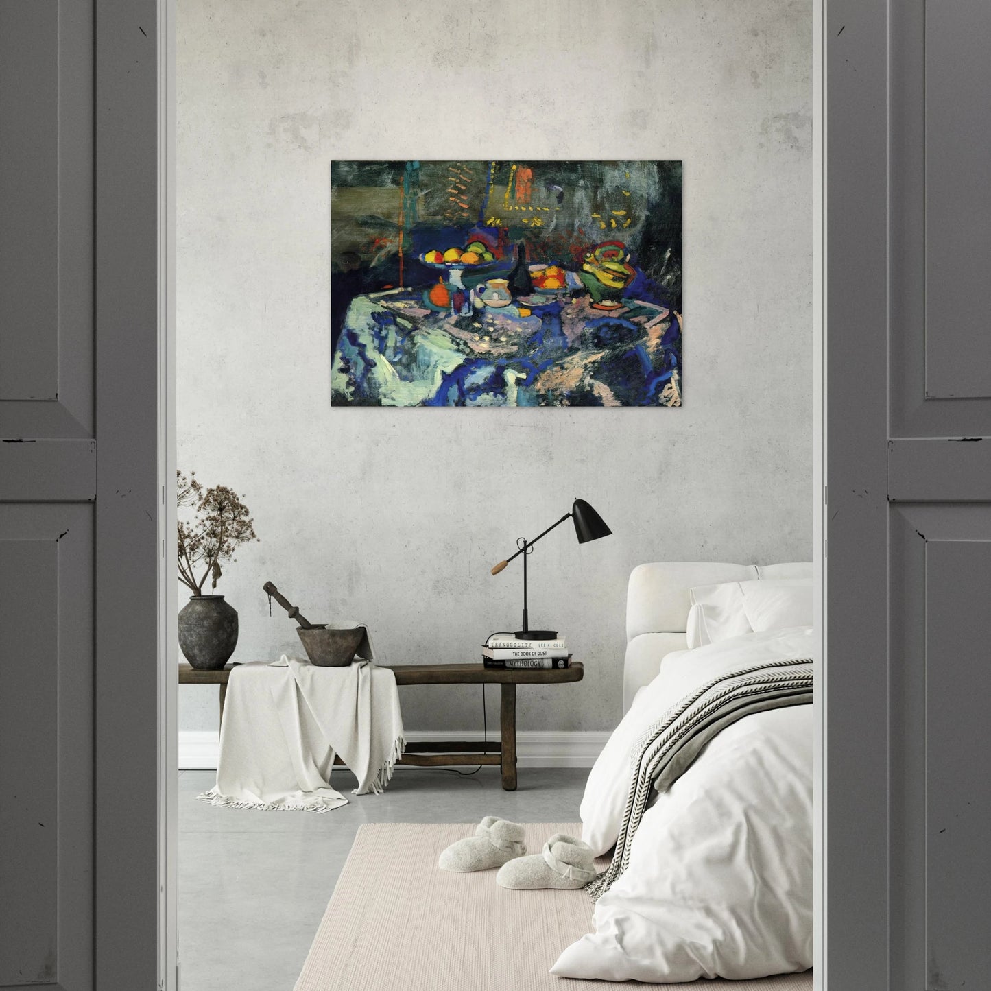 STILL LIFE WITH VASE BOTTLE AND FRUIT - Henri Matisse Brushed Aluminum Print - 70x100 cm / 28x40 inches | Henri Matisse Aluminum Print | Henri Matisse Prints