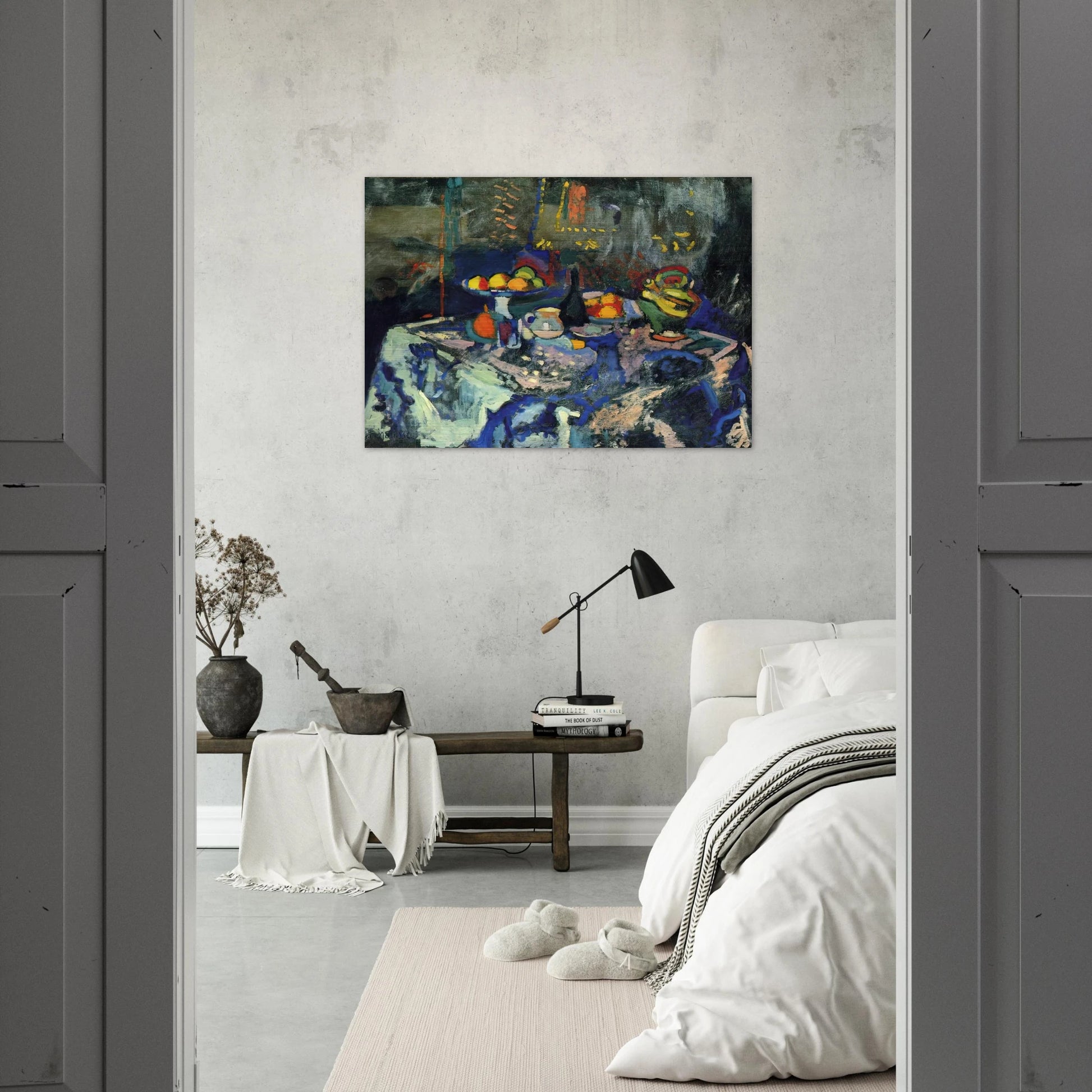STILL LIFE WITH VASE BOTTLE AND FRUIT - Henri Matisse Brushed Aluminum Print - 70x100 cm / 28x40 inches | Henri Matisse Aluminum Print | Henri Matisse Prints