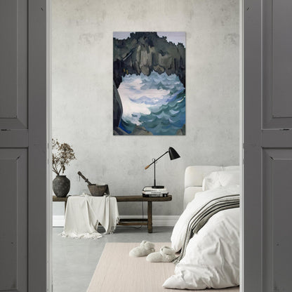 Black Lava Bridge, Hana Coast-No. I - Georgia O'Keeffe Brushed Aluminum Print - 70x100 cm / 28x40 inches | Georgia O'Keeffe Aluminum Print | Georgia O'Keeffe Prints