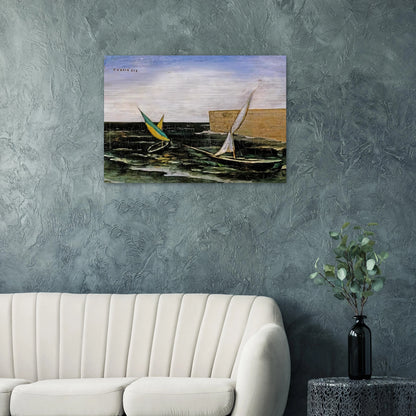 VELE NEL PORTO - Carlo Carra Brushed Aluminum Print - 70x100 cm / 28x40 inches | Carlo Carra Aluminum Print | Carlo Carra Prints