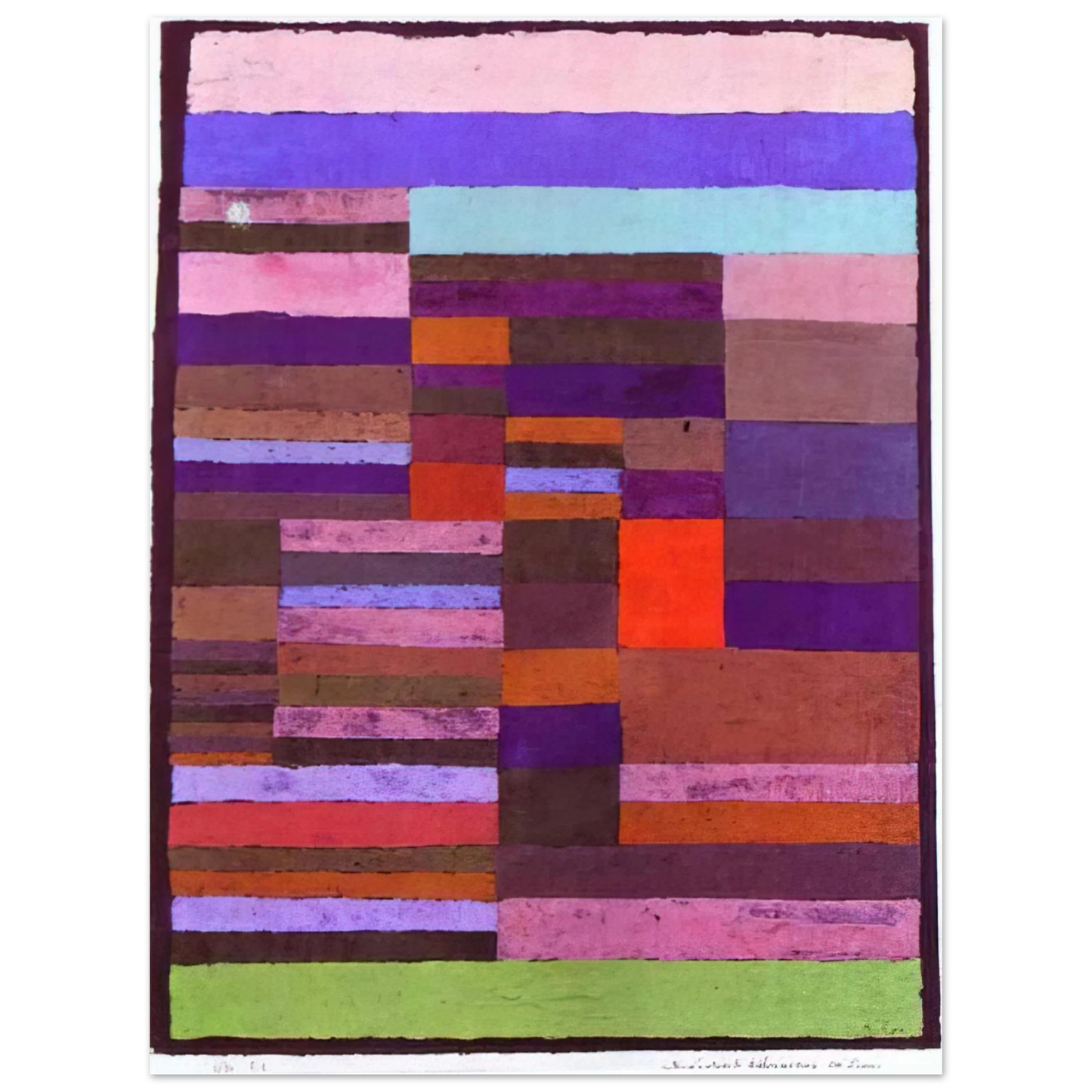 Paul Klee - INDIVIDUALIZED ALTIMETRY OF STRIPES 1930  75x100 cm / 30x40inches Fine Art Poster