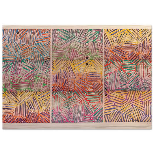 USUYUKI ULAE 227 - Jasper Johns Brushed Aluminum Print - 70x100 cm / 28x40 inches | Jasper Johns Aluminum Print | Jasper Johns Prints