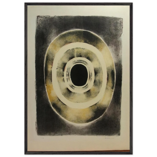 SIXTH STONE III 1964 - Lee Bontecou 70x100 cm / 28x40 inches Framed Art Print – Black Wooden Frame