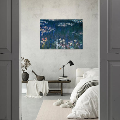 Water Lilies, Green Harmony - claude monet Brushed Aluminum Print - 70x100 cm / 28x40 inches | claude monet Aluminum Print | claude monet Prints