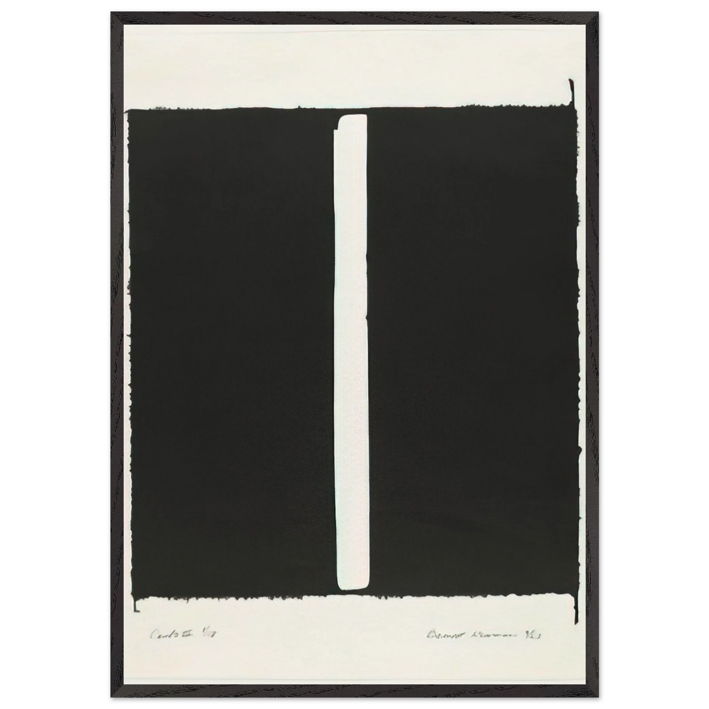 Canto III - Barnett Newman 70x100 cm / 28x40 inches Framed Art Print – Black Wooden Frame