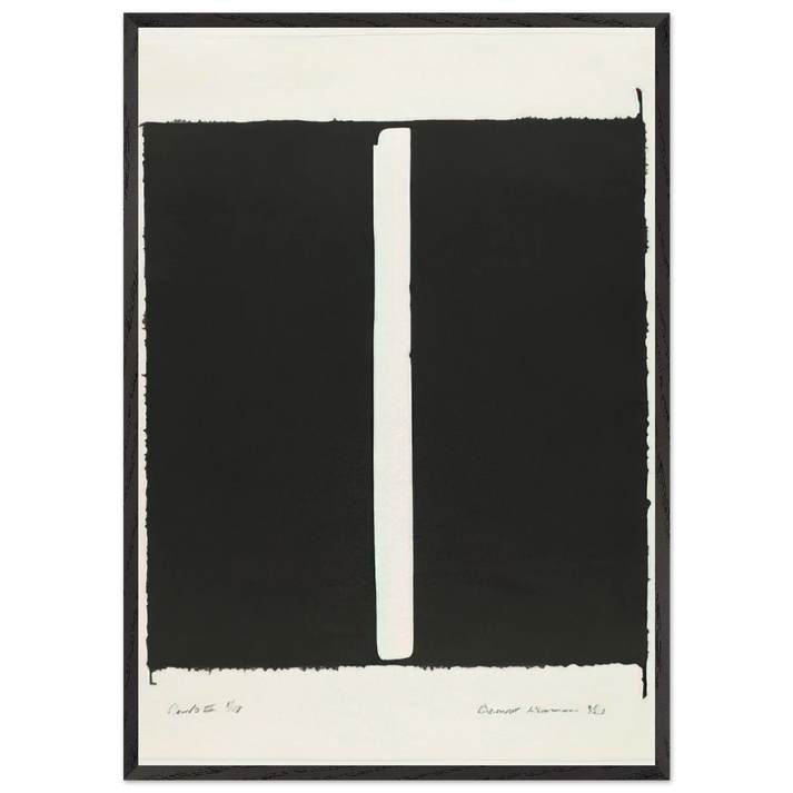Canto III - Barnett Newman 70x100 cm / 28x40 inches Framed Art Print – Black Wooden Frame