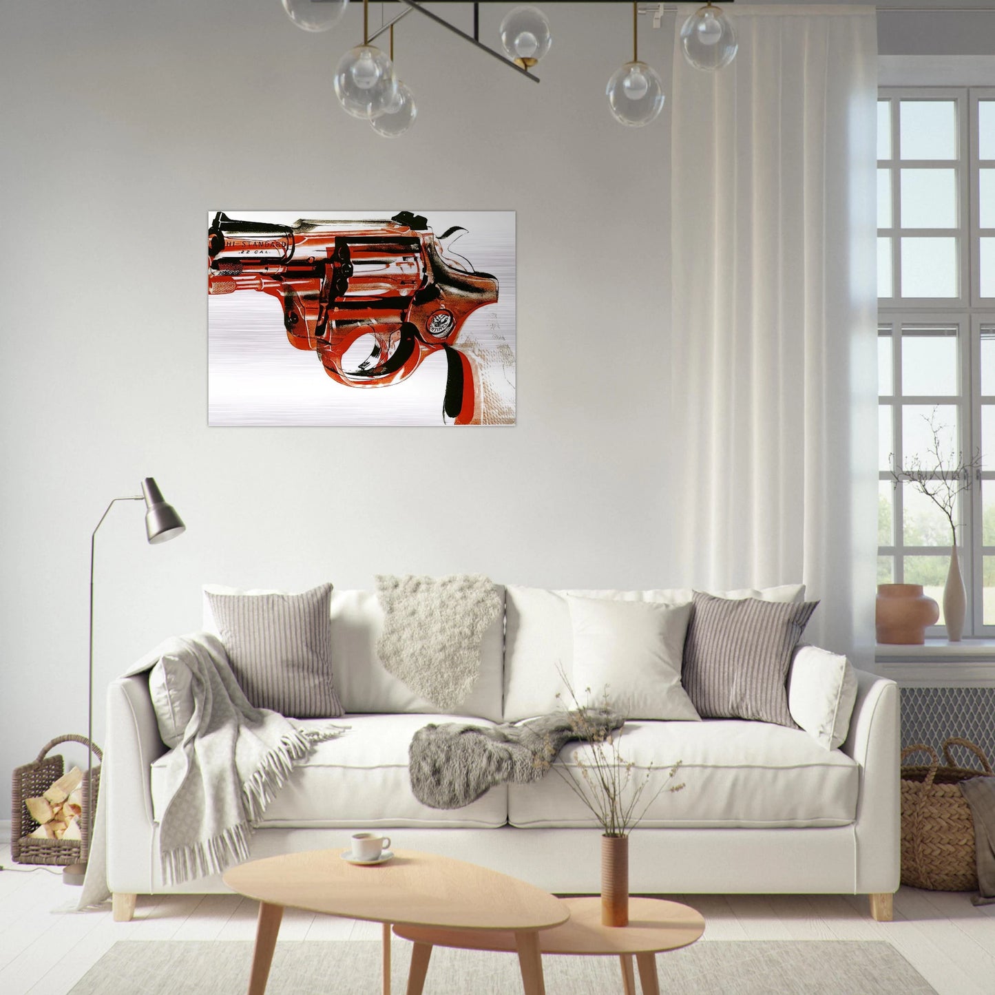 Gun - Andy Warhol Brushed Aluminum Print - 70x100 cm / 28x40 inches | Andy Warhol Aluminum Print | Andy Warhol Prints