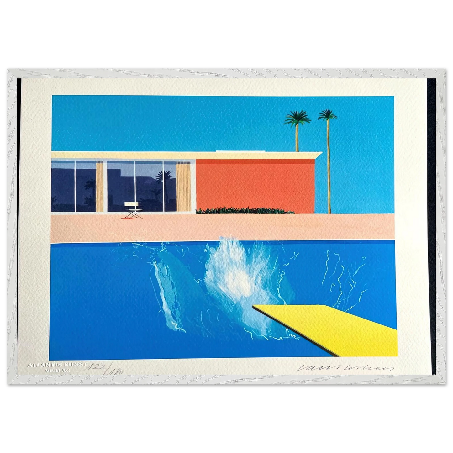 David Hockney - David Hockney Wall art - A2 (42 x 59.4  cm) - Premium Wooden Framed Poster With Fine Art Paper-canvas - Wood frame