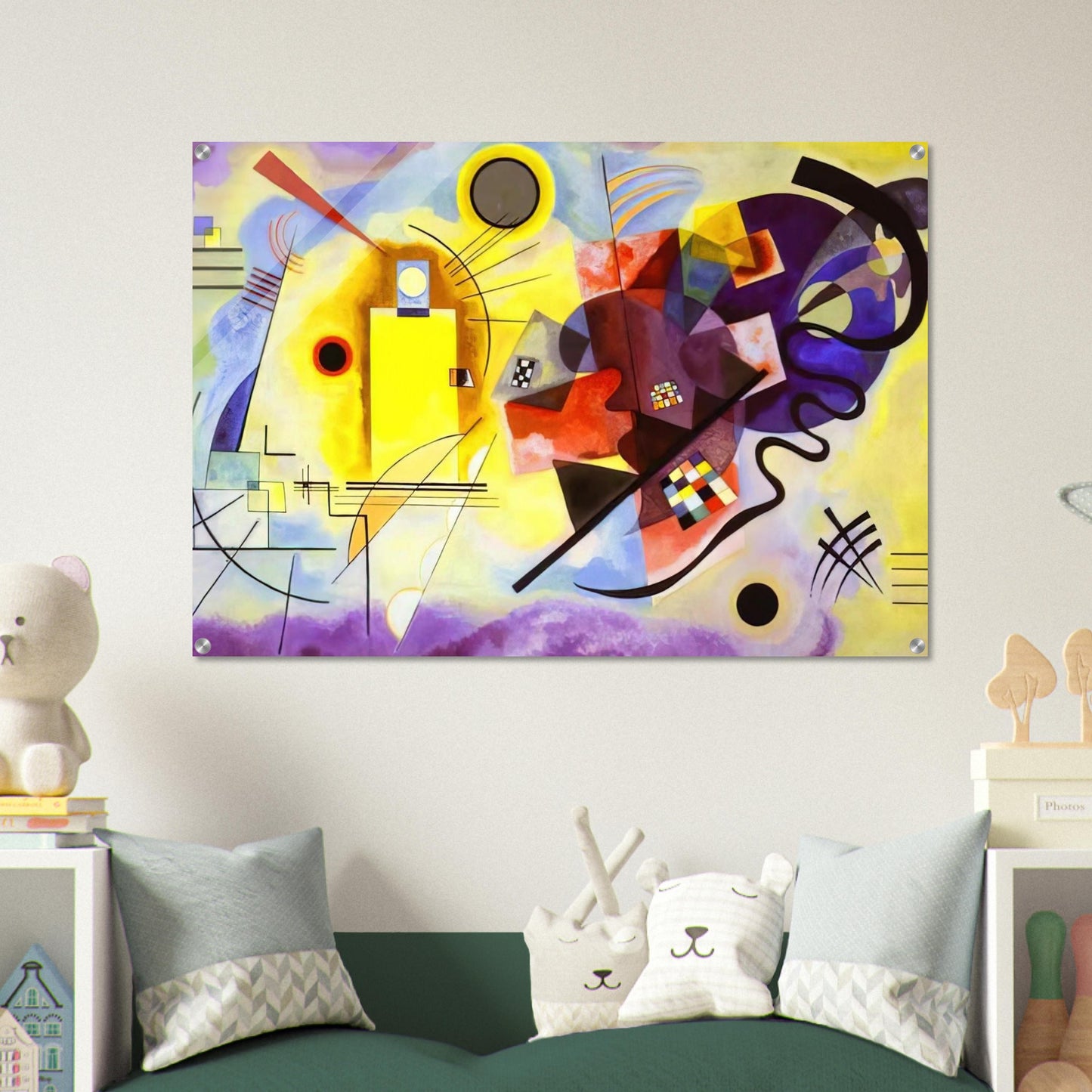 YELLOW RED BLUE 1925 - Wassily Kandinsky Acrylic Print - 70x100 cm / 28x40″ inches | Wassily Kandinsky Wall Art | Wassily Kandinsky Prints