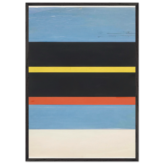 Boats in Sanary Harbor - Ellsworth Kelly 70x100 cm / 28x40 inches Framed Art Print – Black Wooden Frame