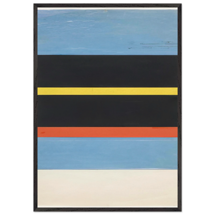 Boats in Sanary Harbor - Ellsworth Kelly 70x100 cm / 28x40 inches Framed Art Print – Black Wooden Frame