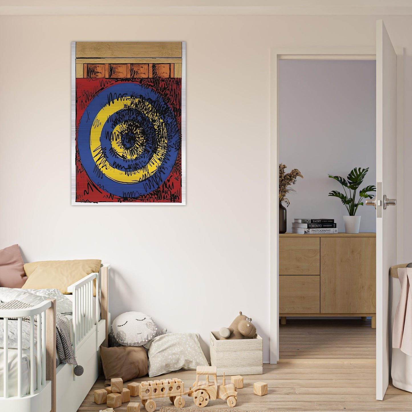 TARGET WITH FOUR FACES ULAE 55 1968 - Jasper Johns Brushed Aluminum Print - 70x100 cm / 28x40 inches | Jasper Johns Aluminum Print | Jasper Johns Prints