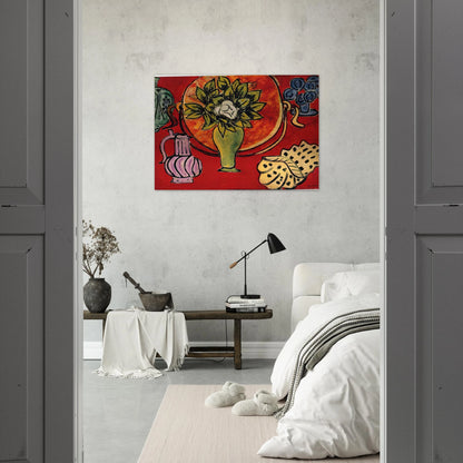 STILL LIFE WITH A MAGNOLIA 1941 - Henri Matisse Brushed Aluminum Print - 70x100 cm / 28x40 inches | Henri Matisse Aluminum Print | Henri Matisse Prints