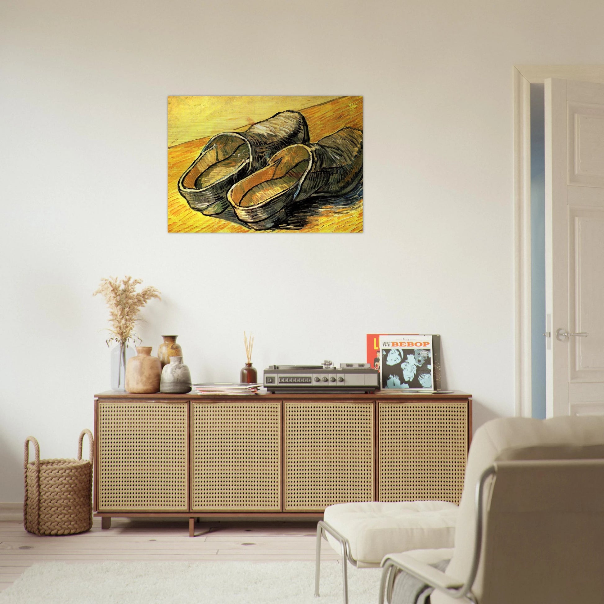A Pair of Leather Clogs - Vincent van Gogh Brushed Aluminum Print - 70x100 cm / 28x40 inches | Vincent van Gogh Aluminum Print | Vincent van Gogh Prints