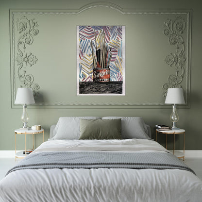 SAVARIN ULAE 183 - Jasper Johns Brushed Aluminum Print - 70x100 cm / 28x40 inches | Jasper Johns Aluminum Print | Jasper Johns Prints