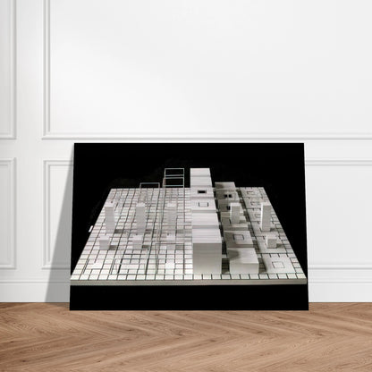 Serial Project #1 ABCD - Sol LeWitt Brushed Aluminum Print - 70x100 cm / 28x40 inches | Sol LeWitt Aluminum Print | Sol LeWitt Prints
