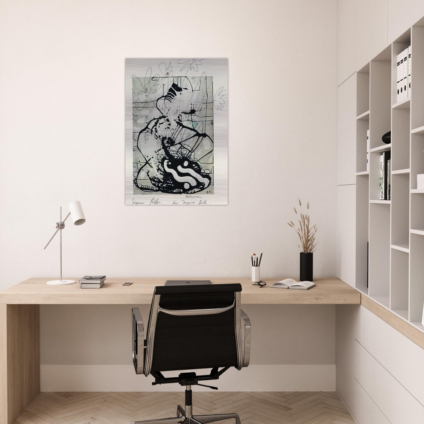 BLUMEN 1985 - Sigmar Polke Brushed Aluminum Print - 70x100 cm / 28x40 inches | Sigmar Polke Aluminum Print | Sigmar Polke Prints
