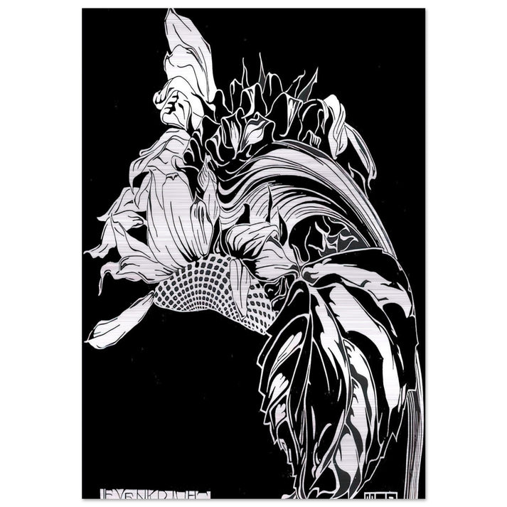 LIFE FORCE - MC Escher Brushed Aluminum Print - 70x100 cm / 28x40 inches | MC Escher Aluminum Print | MC Escher Prints