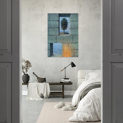 MENTAL COMPLACENCY 1950 - Rene Magritte Brushed Aluminum Print - 70x100 cm / 28x40 inches | Rene Magritte Aluminum Print | Rene Magritte Prints