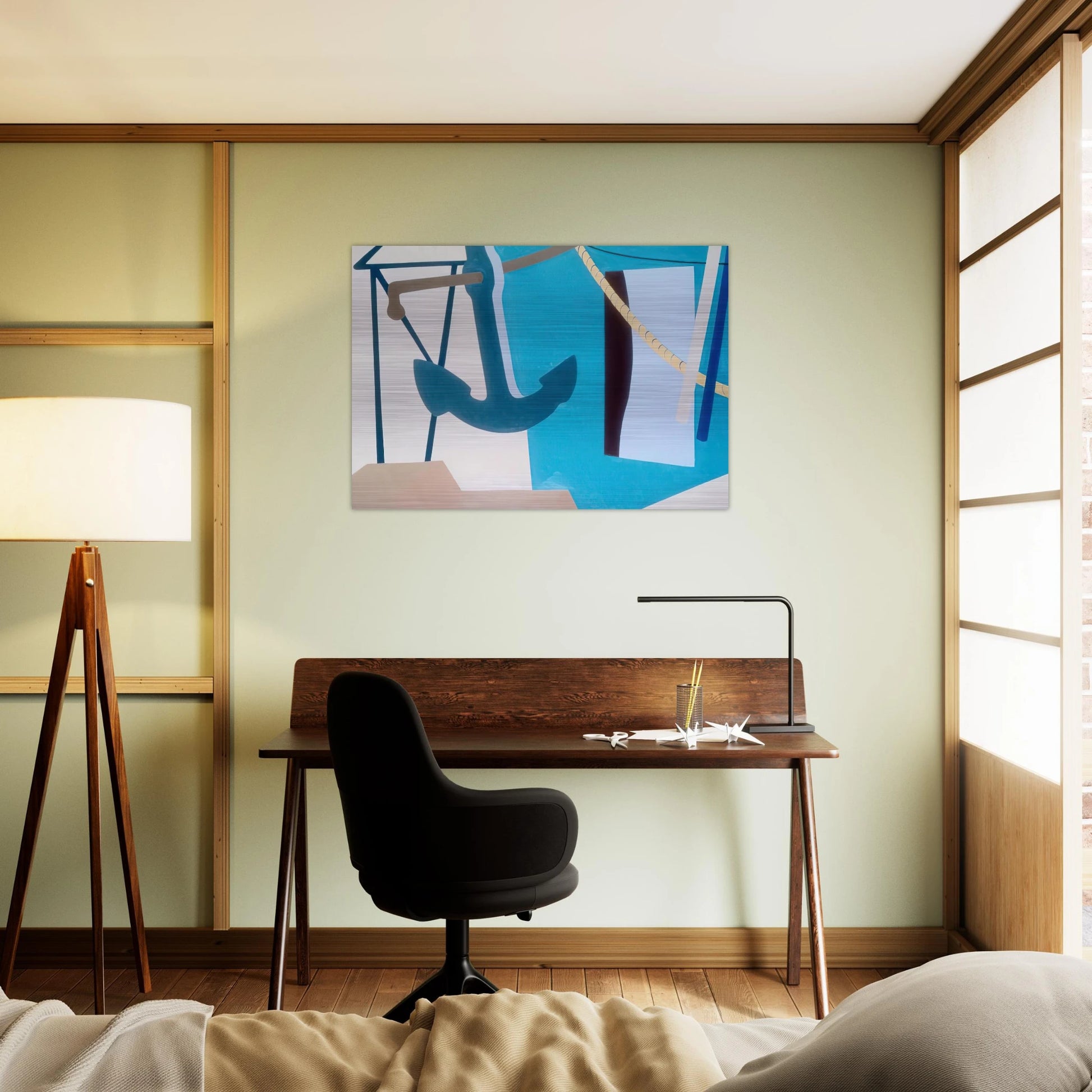 Nassau #5 - 1967 - Ralston Crawford Brushed Aluminum Print - 70x100 cm / 28x40 inches | Ralston Crawford Aluminum Print | Ralston Crawford Prints