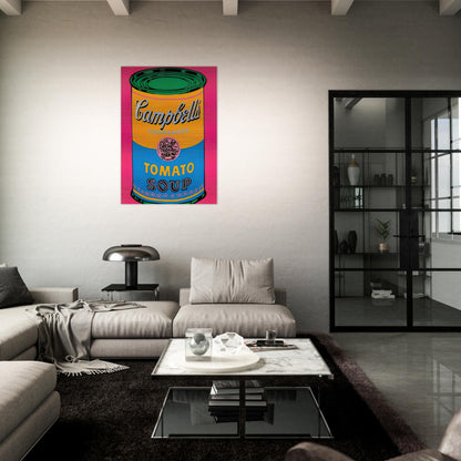 Campbell's Soup Can  - Andy Warhol Brushed Aluminum Print - 70x100 cm / 28x40 inches | Andy Warhol Aluminum Print | Andy Warhol Prints