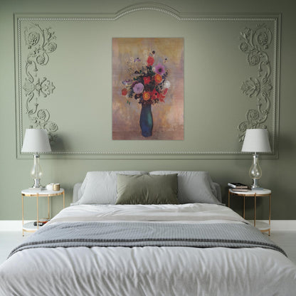 WILDFLOWERS - Odilon Redon Brushed Aluminum Print - 70x100 cm / 28x40 inches | Odilon Redon Aluminum Print | Odilon Redon Prints