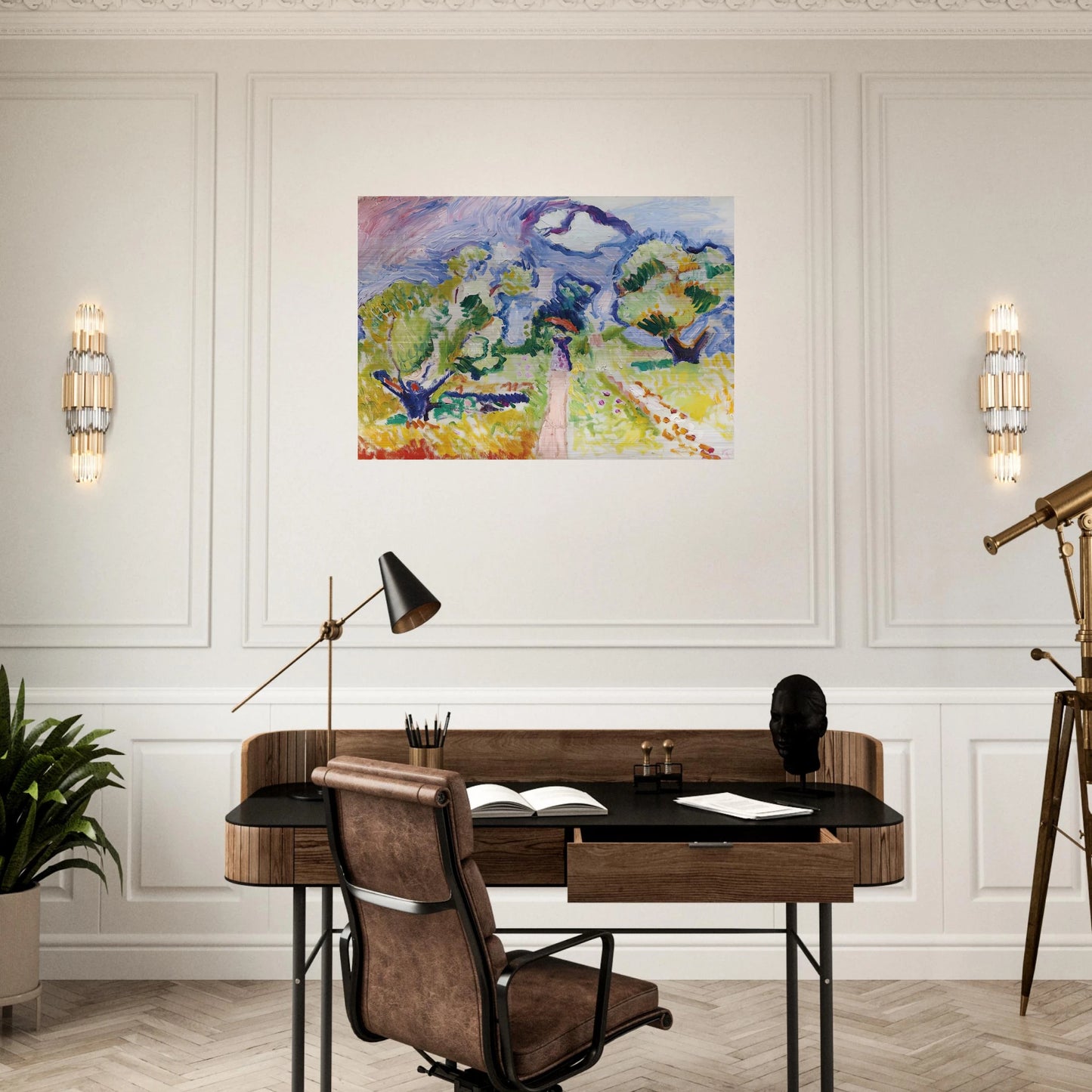 PROMENADE DES OLIVIERS 1905 - Henri Matisse Brushed Aluminum Print - 70x100 cm / 28x40 inches | Henri Matisse Aluminum Print | Henri Matisse Prints