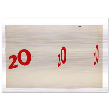 20 20 20 1962 - Edward Ruscha Brushed Aluminum Print - 70x100 cm / 28x40 inches | Edward Ruscha Aluminum Print | Edward Ruscha Prints