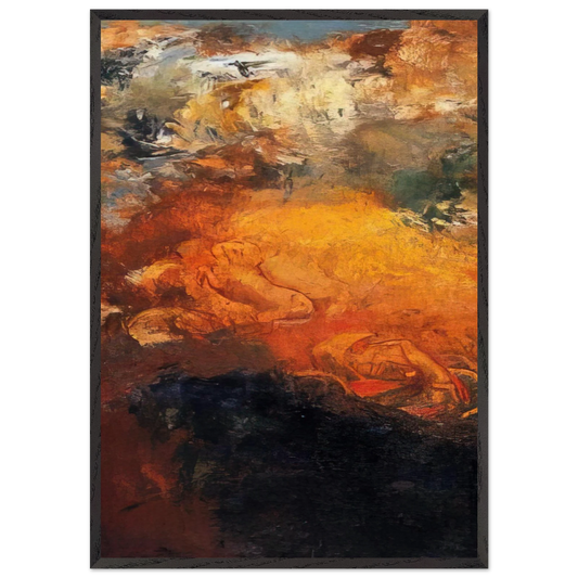 APOLLO S CHARIOT - Odilon Redon 70x100 cm / 28x40 inches Framed Art Print – Black Wooden Frame