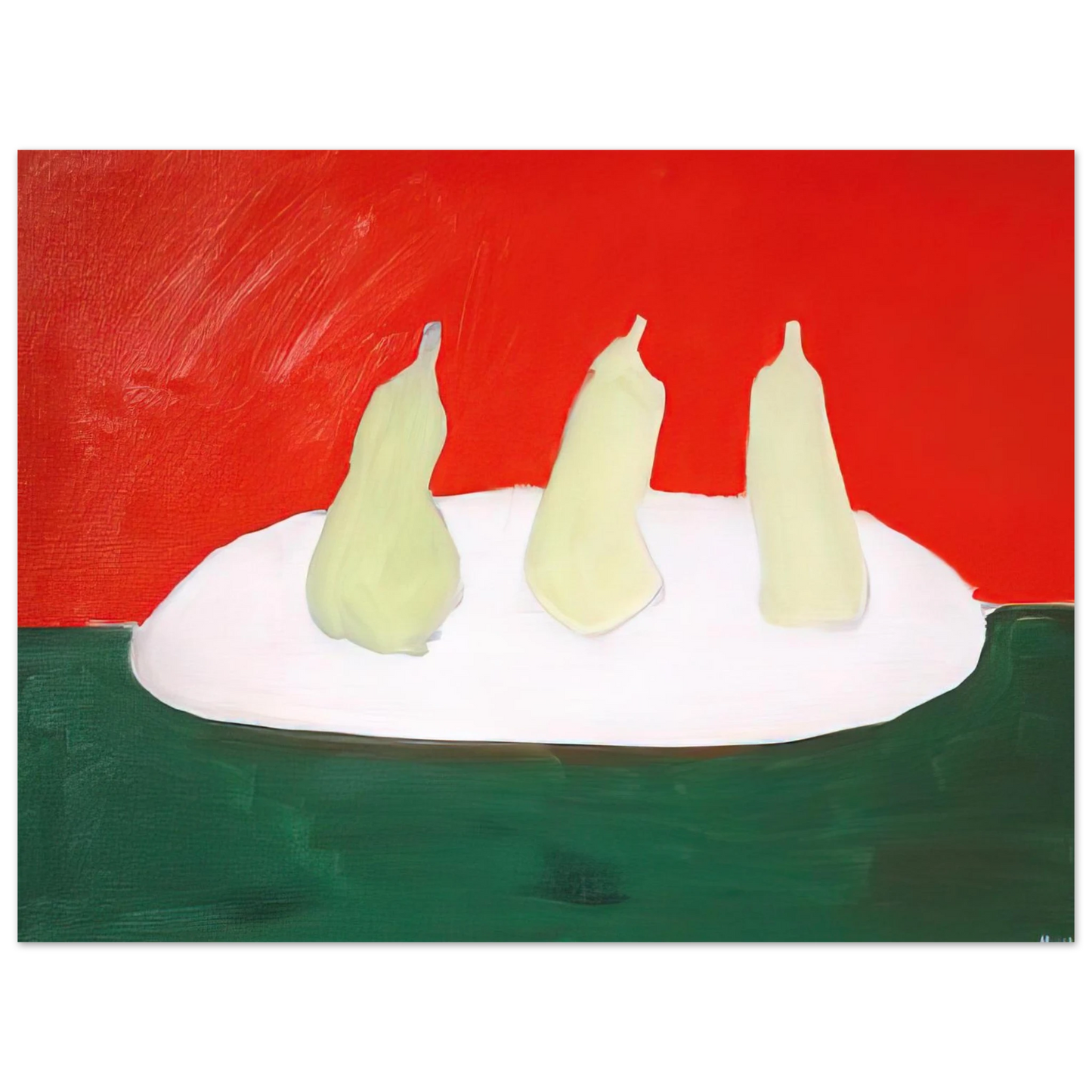 Nicolas de Stael - Nature morte, poires, fond vert et orange - Art Informel Fine Art Poster